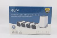 Anker eufy security S330 eufyCam 3, 4K draadloze bewakingscamera zonne-energie 4+1 met gezichtsherkenning K.I, gekleurd nachtzicht, uitbreidbaar geheugen 16 TB, gratis