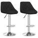 vidaXL Tabourets de bar 2 pcs similicuir noir