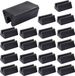Zuvin B.V. 20-pack 10 mm U-vormige stoelpoten, kunststof rechthoekige beenhoezen, antislip barkruk beenvloerbeschermers, geruisloze beenhoezen voor metalen stoelen, terrasmeubilair (noir)