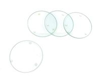 GLOREX Glazen onderzetter, glas, meerkleurig, 10,3 x 10,3 x 2,29 cm, 1 eenheid