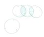 GLOREX Glazen onderzetter, glas, meerkleurig, 10,3 x 10,3 x 2,29 cm, 1 eenheid