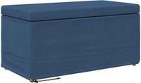 vidaXL Kruk Blauw 81 x 41 x 40 cm Stof en Geëngineerd Hout