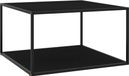 Maison Exclusive - Table basse, noir, avec verre noir, 90x90x50 cm