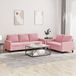 Maison Exclusive ensemble de canapé 2 pièces avec coussins, velours rose