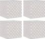 vidaXL Opbergboxen - 4 stuks - Inklapbaar - 32x32x32 cm - Ongeweven stof - Crème