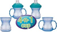 Nuby Nûby - 4 in 1 Meegroei beker - Blauw