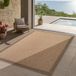 Teppium Tapis intérieur et extérieur, robuste, résistant aux intempéries et facile d'entretien, aspect jute naturel, idéal pour salon, cuisine, terrasse, jardin et balcon, 140 x 200 cm