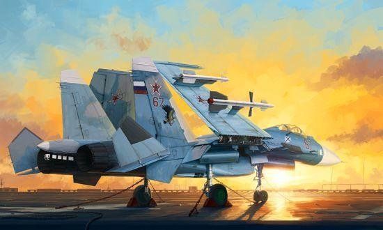 Trumpeter Russische SU-33 Flanker D - Modelbouwpakket - Kunststof - 30619