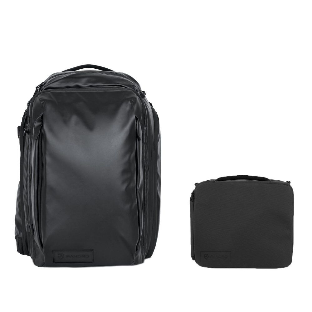 WANDRD Transit 45L Travel Backpack - Black - Essential+ Bundle