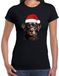 Bellatio Decorations Kerst T-shirt dames - honden - Labrador Retriever met kerstmuts - zwart - Kerstfeest XS
