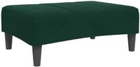 vidaXL - Voetenbank - 77x55x31 cm - fluweel - donkergroen