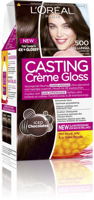 L'Oréal Paris Casting Crème Gloss 500 - Lichtbruin - Semi-permanente Haarkleuring