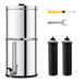Système de filtration d'eau par gravité sans marque - Modèle sur évier en acier inoxydable - Capacité 7 + 8,5 L