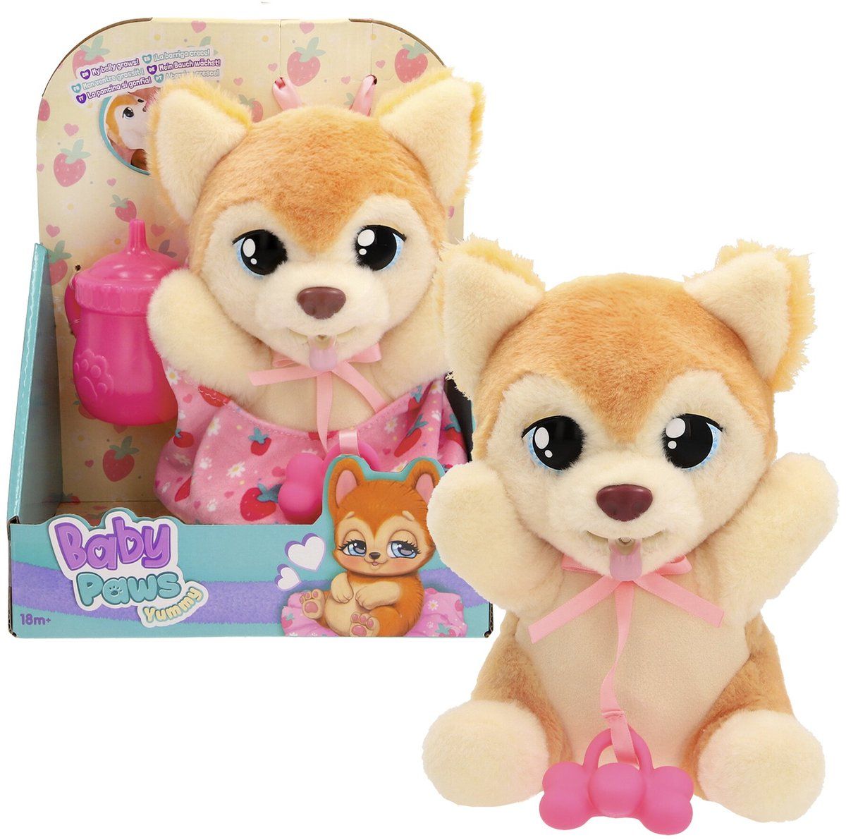 IMC Toys Spectron Baby Paws Yummy Shiba - Interactieve pluchen knuffel