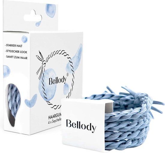Bellody Original Hair Ties #seychelles Blue 4 U Scrunchie - 1 piece(s) - Overig
