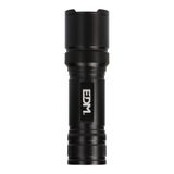 EDM Lampe torche tactique noire, aluminium, avec zoom, 3 x piles AAA (incluses), 150 lumens