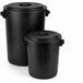 BigDean poubelle universelle, 100 et 50 litres, avec couvercle, noir