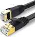 LAN Ethernet, câble réseau plat, SFTP, CAT7, 5 mètre, noir