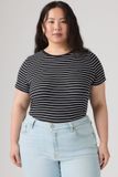 Levi's Hayes T-shirt (Taille Plus) - Femme - 3X - Noir / Gemini Stripe Anthracite Night