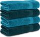 Komfortec handdoeken – Set van 4 - Badhanddoek 70x140 cm - 100% Katoen – Turquoise&Petroleumblauw