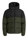 JACK & JONES Tussenjas 'JJMaze' donkergroen / zwart
