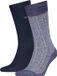 Tommy Hilfiger Chaussettes Homme Herringbone Nappy 2-Pack Bleu