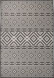 Tapis d'extérieur à motif tissé plat 160x230 cm noir