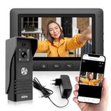 Eura VDP-45A3-TY Alpha+ TUYA WiFi Video deurintercomsysteem 4-draads 7 inch kleurenmonitor zwart