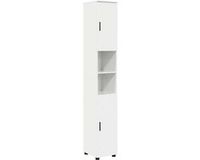 vidaXL Badkamerkast Hoogglans wit 30 x 35 x 192 cm