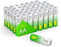 GP Extra Alkaline batterijen AA 1,5V - 40 stuks AA batterijen (Mignon, Penlite, LR06) – AA Batterij met nieuwe G-TECH technologie