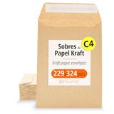 Kraft Ofituria Kraft enveloppen met siliconen band (229 x 324 mm, 500 stuks)