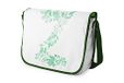 Bonamaison Digitaal bedrukte Messenger schooltas met kaki riem voor studenten, crossbody tas, koerierstas, schoudertas voor kinderen, meisjes, jongens, maat: 29x36 cm