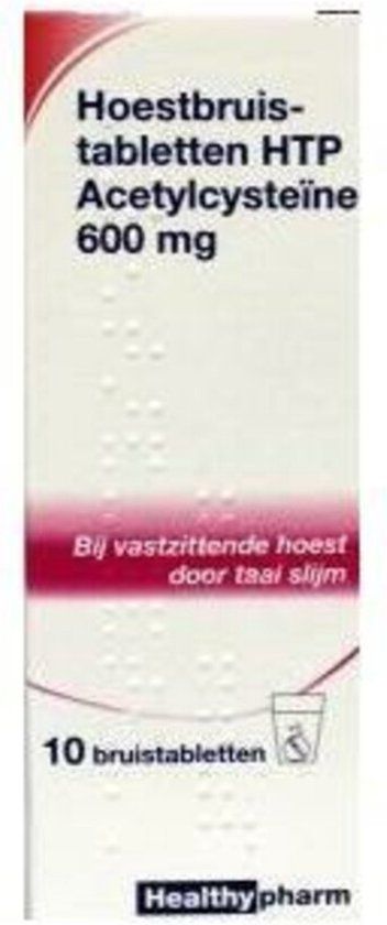 Healthypharm Acetylcysteine 600mg - 10 Bruistabletten