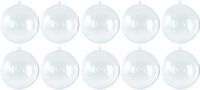 Merkloos / Sans marque Hobby/diy kerstballen - 50x - transparant - D6 cm - kunststof - knutselen - kerstballen maken