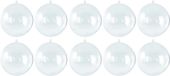 Merkloos / Sans marque Hobby/diy kerstballen - 50x - transparant - D6 cm - kunststof - knutselen - kerstballen maken