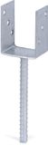 GAH Alberts U-paalhouder Staal Zilver 75 mm