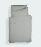 Bianca Plain Dyed Dark Grey beddengoedset voor 90 cm brede bedden, 100% percale katoen