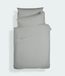 Bianca Plain Dyed Dark Grey beddengoedset voor 90 cm brede bedden, 100% percale katoen