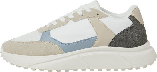 JACK & JONES JFWASPIRE PU RUNNER NOOS - Heren - Veterschoenen - Imitatieleer/PU/TPU/Suède - Rubber - Moonbeam - Maat 41