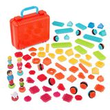 Bristle Battat – Bristle Blocks – STEM in elkaar grijpende bouwblokken – speelset met 85 onderdelen – herbruikbare opbergbox – ontwikkelingsspeelgoed voor peuters en kinderen – vanaf 2 jaar