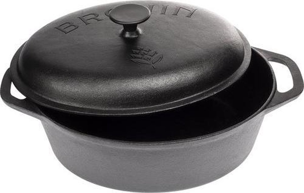 Browin gietijzeren braadpan 5.5 liter ovaal