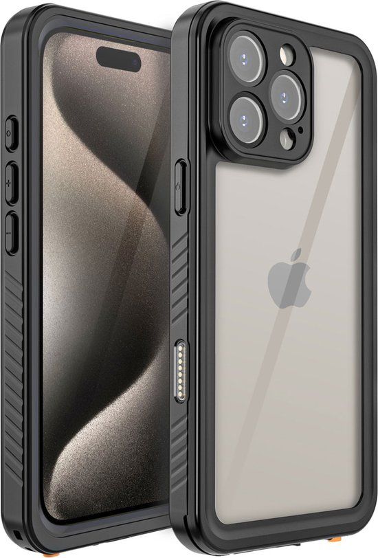 Redpepper Dot Plus Waterproof Backcover geschikt voor Apple iPhone 16 Pro Max - Zwart