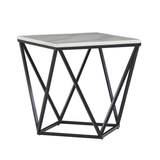 Beliani MALIBU - Bijzettafel - Beige - MDF