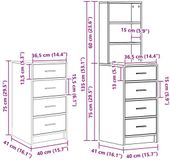 vidaXL Kaptafel Rook Eiken 78,5 x 41 x 135 cm