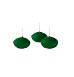 Drijvende Cereria Di Giorgio Drijvende kaarsen diameter 4,5 cm hoogte 2,7 cm - 20 stuks - kleur donkergroen