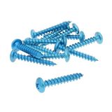 Schroevenset, Schroeven Schroevenset, 12-delig, blauw gecoat, 5 x 30