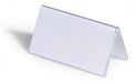 Durable 805119 Tafelnaambord 52/104 x 100 mm, transparant met wit papieren inleg, 25 stuks.