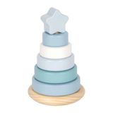 Small Foot - Houten Stapeltoren Blauw - 7dlg.