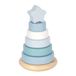 Small Foot - Houten Stapeltoren Blauw - 7dlg.