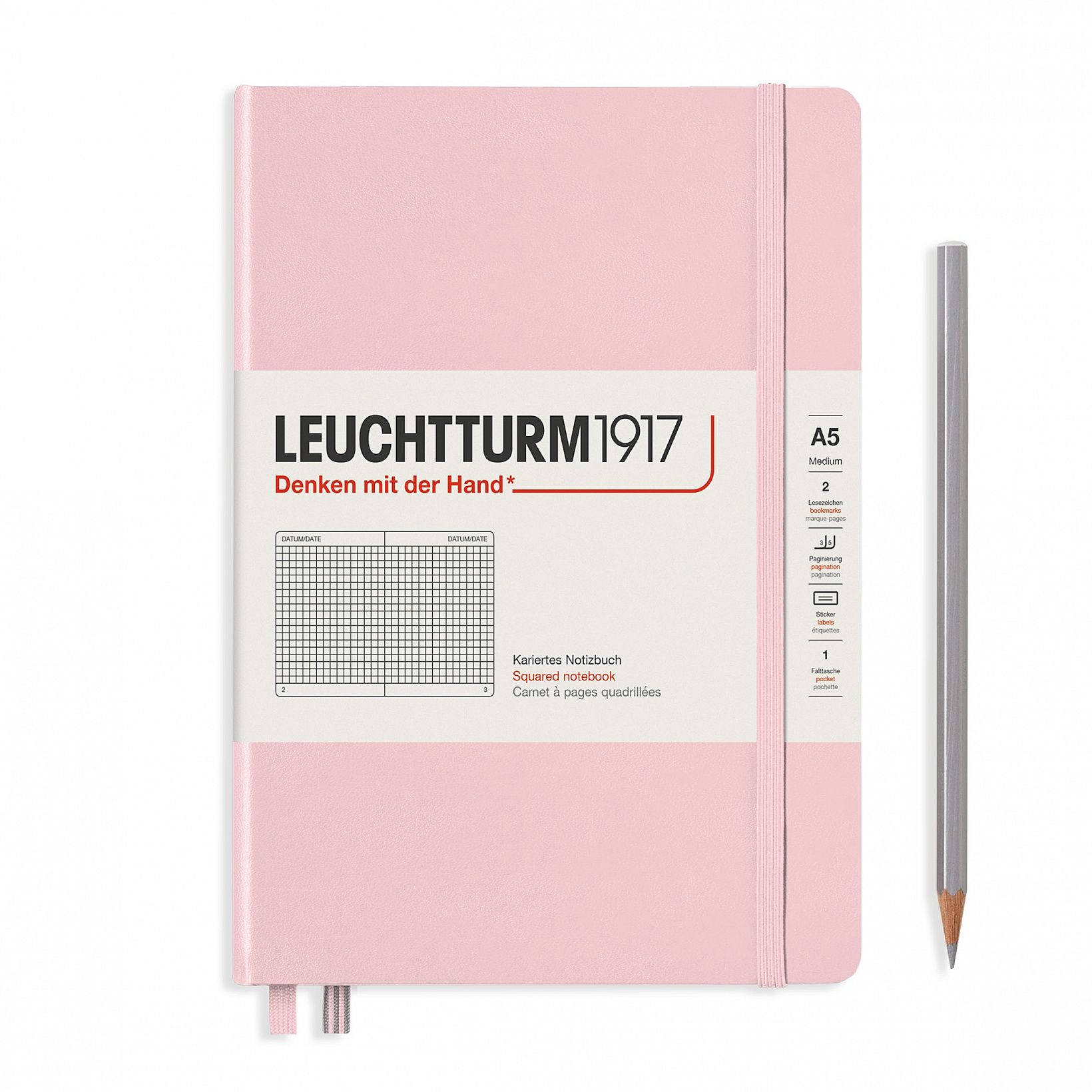 Leuchtturm A5 Hardcover Notebook - Pink - 251 Pages